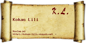 Kokas Lili névjegykártya